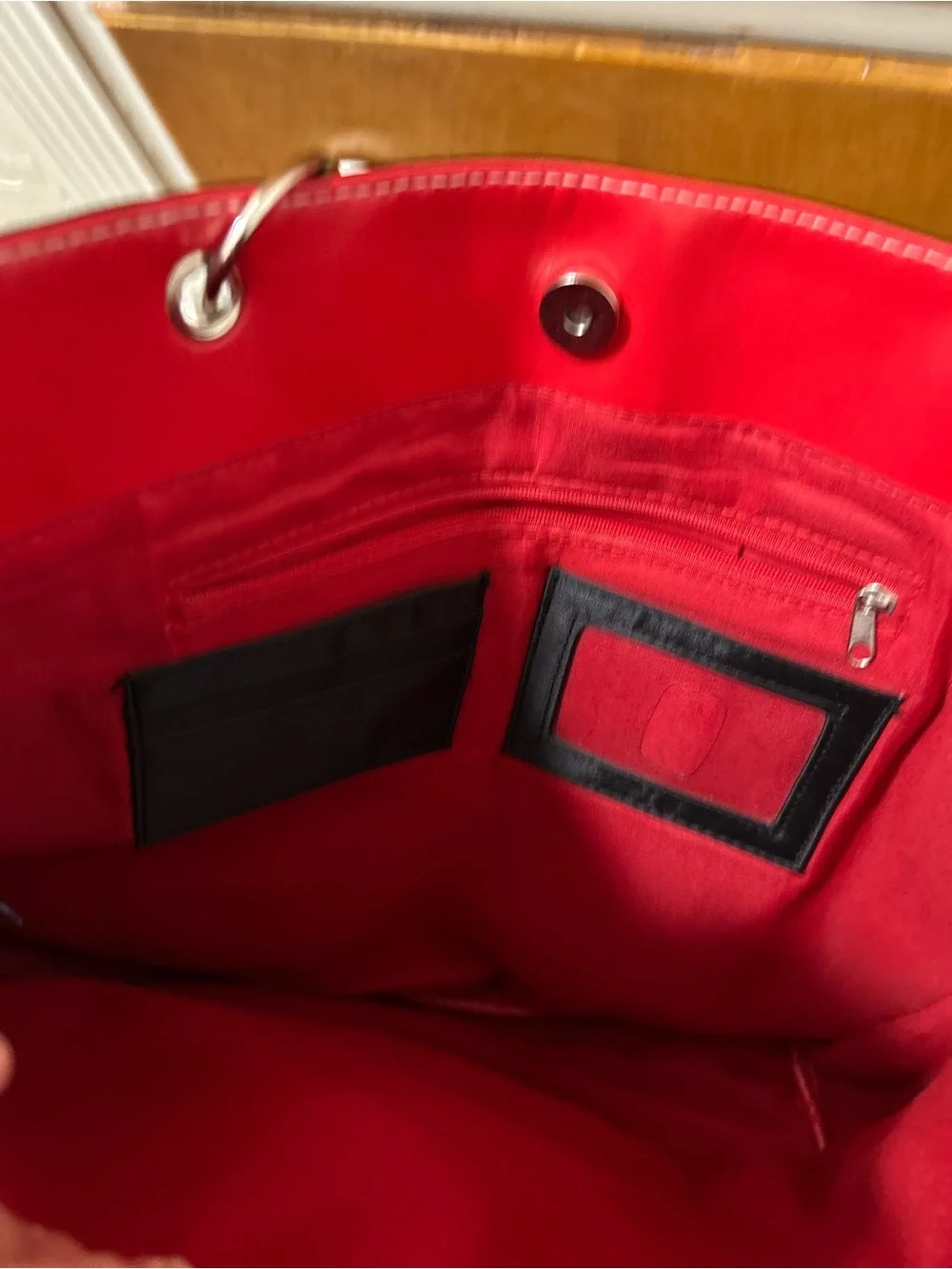 Disney Black Tote Bag with Red Sequin Mickey